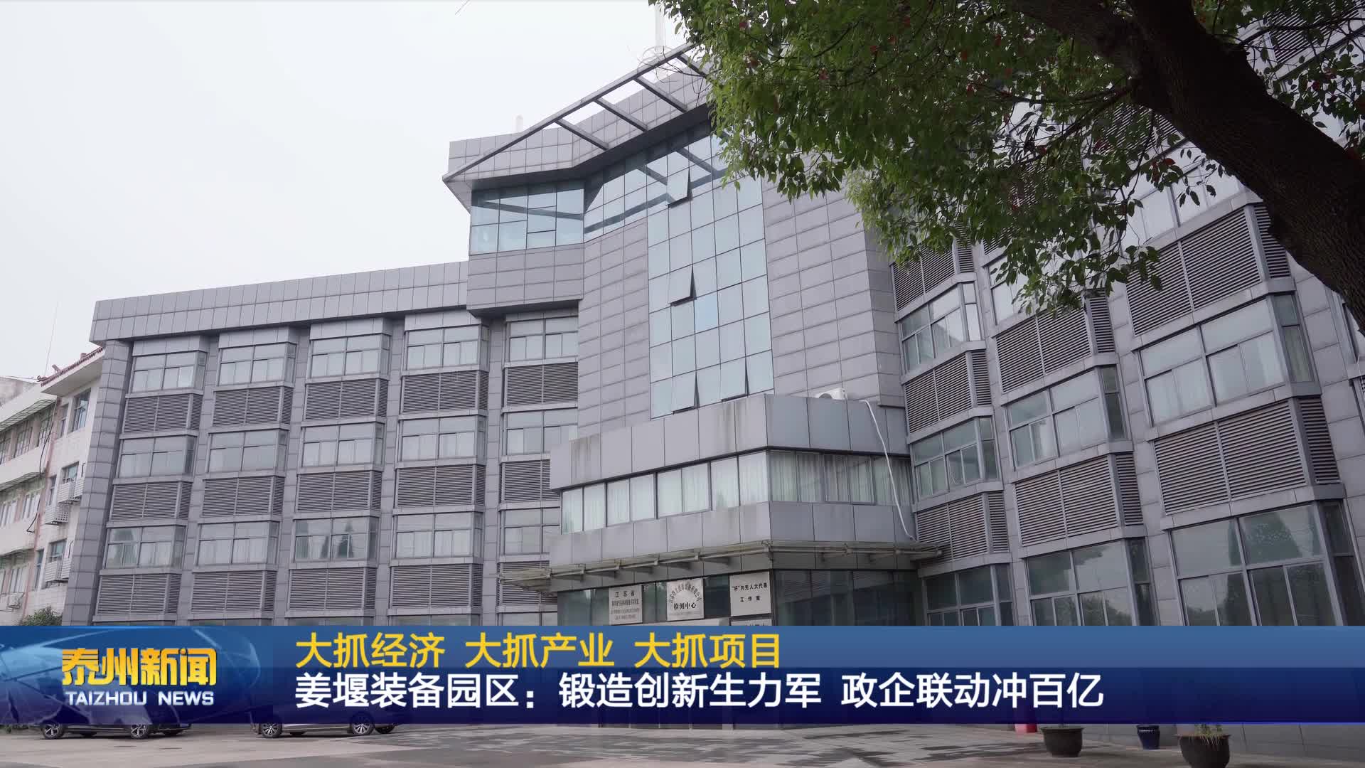 大抓经济 大抓产业 大抓项目  姜堰装备园区：锻造创新生力军 政企联动冲百亿